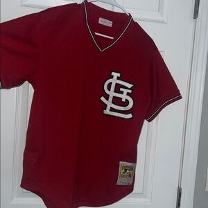 Mitchell & Ness Red Jersey with Black and White Details